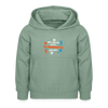 Mit'n Klammabeutel jepudat - Kinder Hoodie - Graugrün