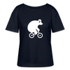 Fahrradbär - Relaxed Rundhals Frauen Bio-T-Shirt - Navy