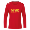 Schau! Find Ick Dit - Frauen Sport Langarmshirt - Rot
