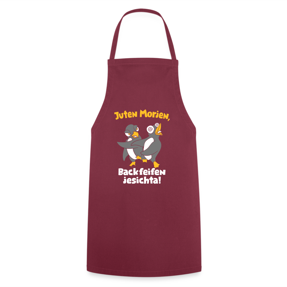 Juten Morjen, Backfeifenjesichta! - Kochschürze - Bordeaux