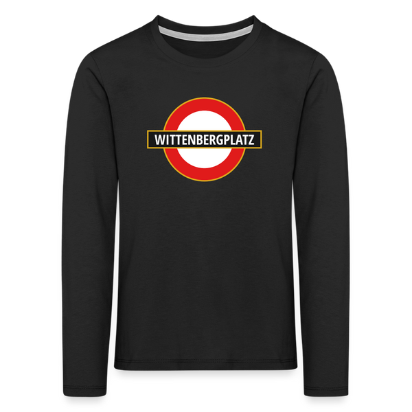 Wittenbergplatz - Kinder Langarmshirt - Schwarz