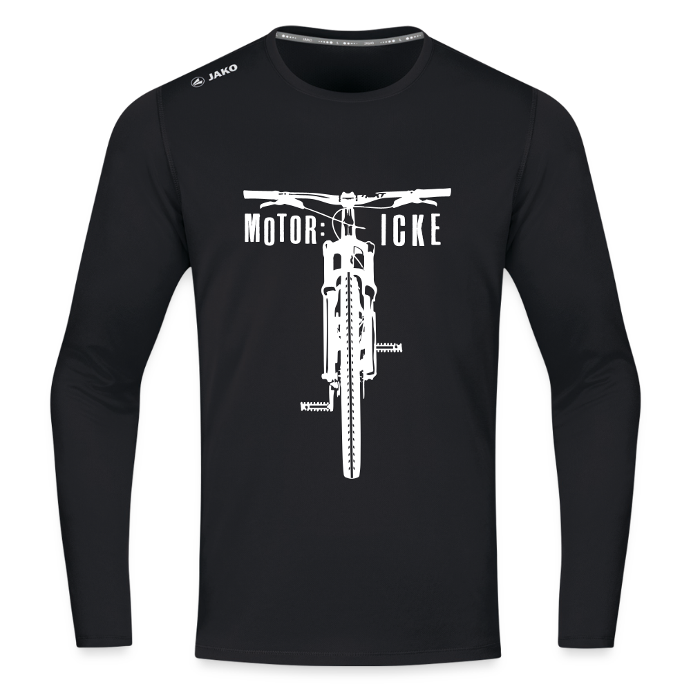 Motor icke - Männer Sport Langamshirt - Schwarz
