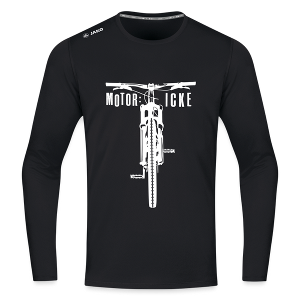 Motor icke - Männer Sport Langamshirt - Schwarz