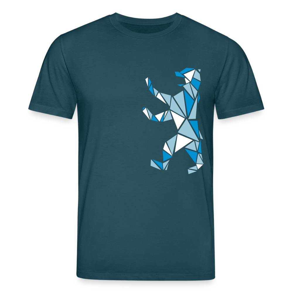 Berliner Bär Geometrie - Unisex Bio T-Shirt - Dunkles Petrol