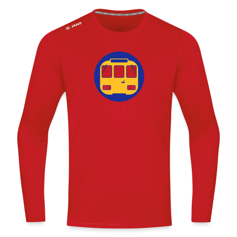 U-Bahntunnel - Männer Sport Langamshirt - Rot