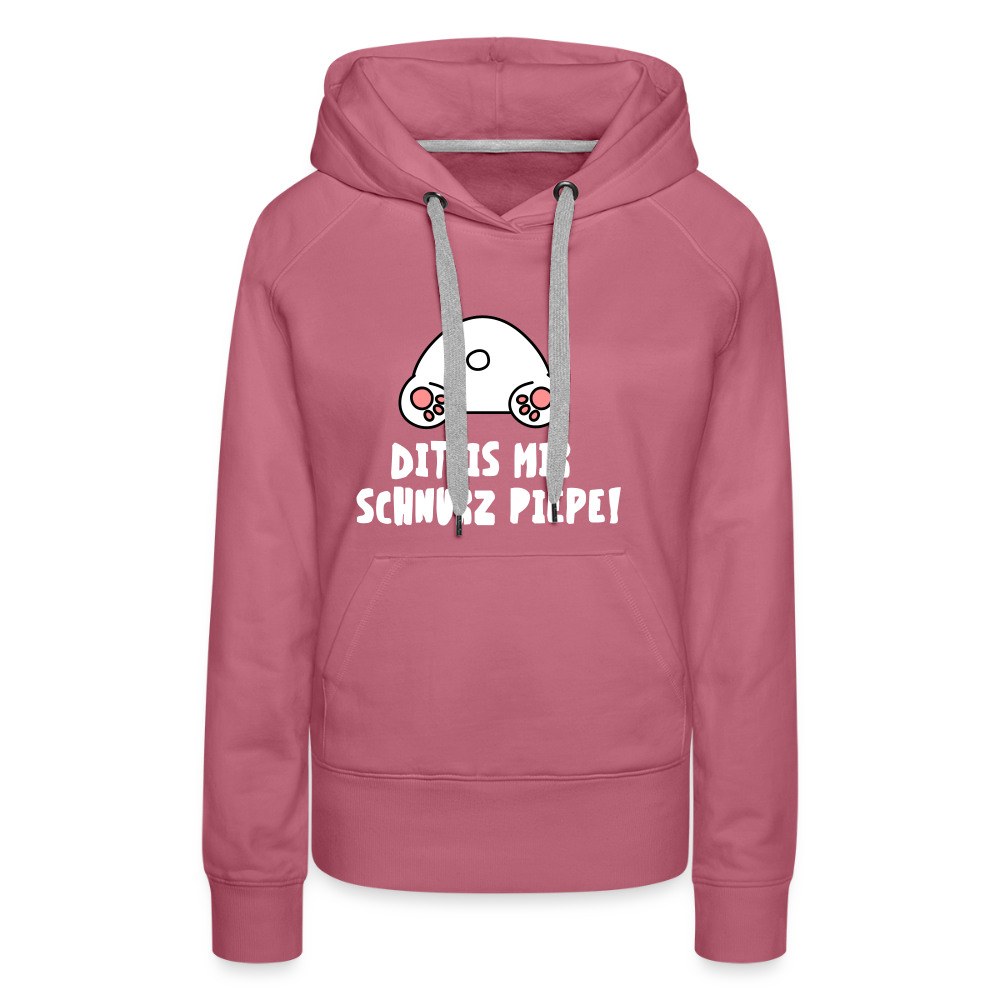 Dit is mir Schnurz Piepe - Frauen Premium Hoodie - Malve