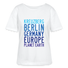 Kreuzberg - Planet Earth - Relaxed Rundhals Frauen Bio-T-Shirt - Weiß