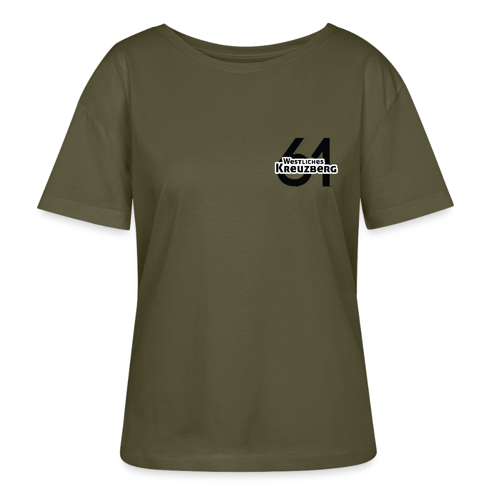 Westliches Kreuzberg - Relaxed Rundhals Frauen Bio-T-Shirt - Khaki