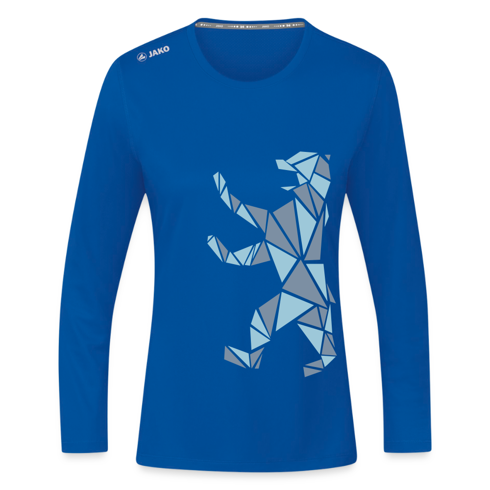 Berliner Bär Geometrie - Frauen Sport Langarmshirt - Royalblau