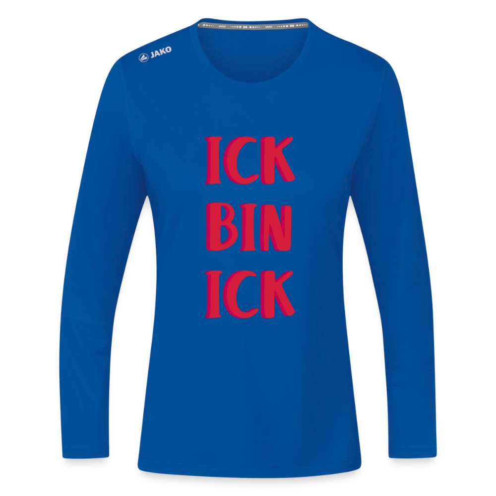 Ick bin Ick! - Frauen Sport Langarmshirt - Royalblau