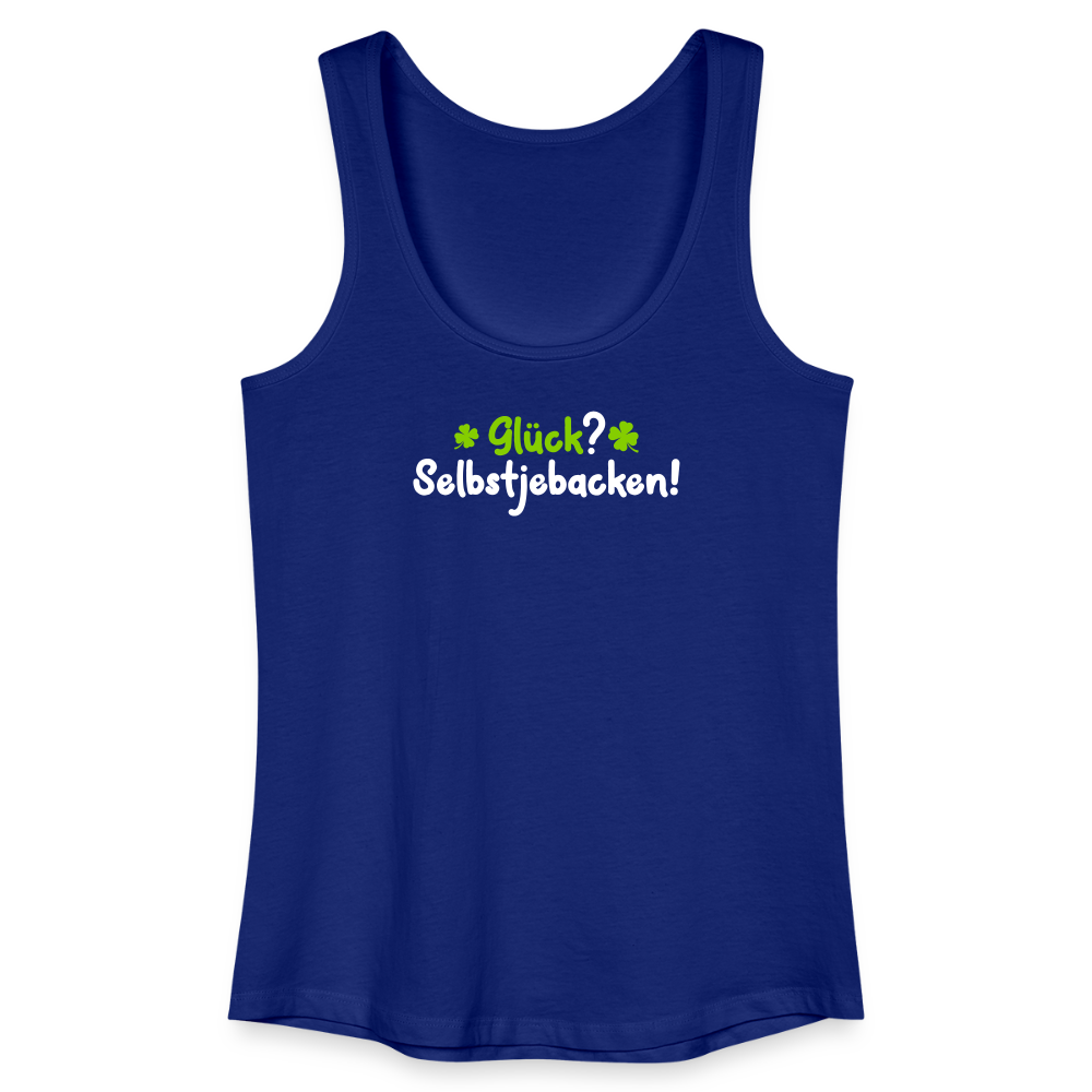 Glück? Selbstjebacken - Frauen Bio Tank Top - Königsblau