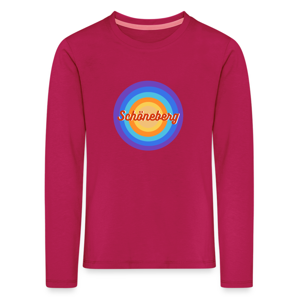 Schöneberg retro - Kinder Langarmshirt - dunkles Pink