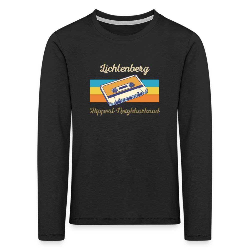 Lichtenberg Hippest Neighborhood - Kinder Langarmshirt - Schwarz