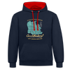 Chalkidiki oder Charlottenburg - Kontrast Hoodie - Navy/Rot