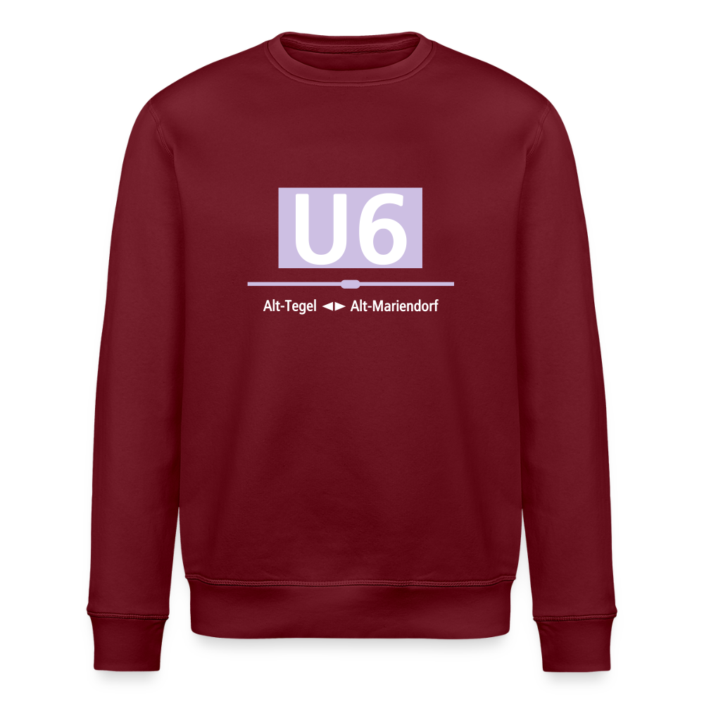 U6 - Unisex Bio Sweatshirt - Burgunderrot