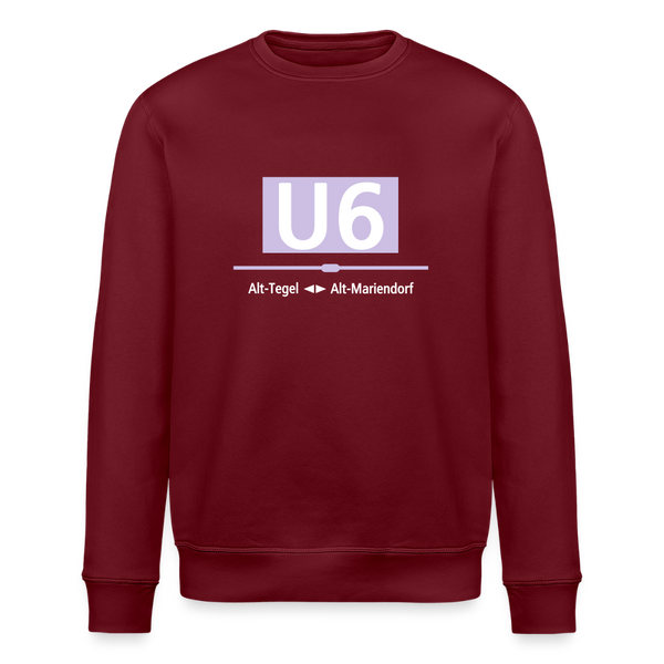 U6 - Unisex Bio Sweatshirt - Burgunderrot