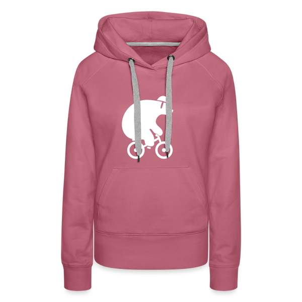Fahrradbär - Frauen Premium Hoodie - Malve