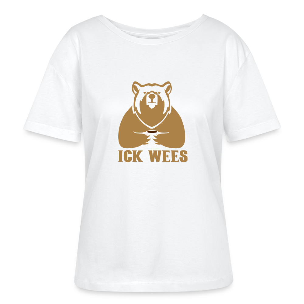 ick wees - Relaxed Rundhals Frauen Bio-T-Shirt - Weiß