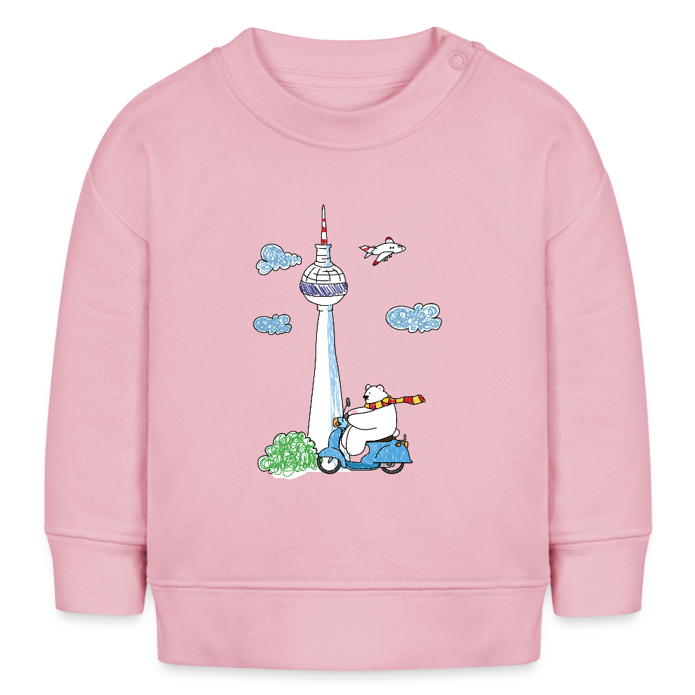 Roller Zum Berliner Fernsehturm - Baby Bio Pullover - Hellrosa