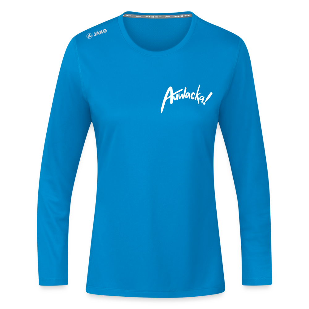 Auwacka! - Frauen Sport Langarmshirt - Saphirblau