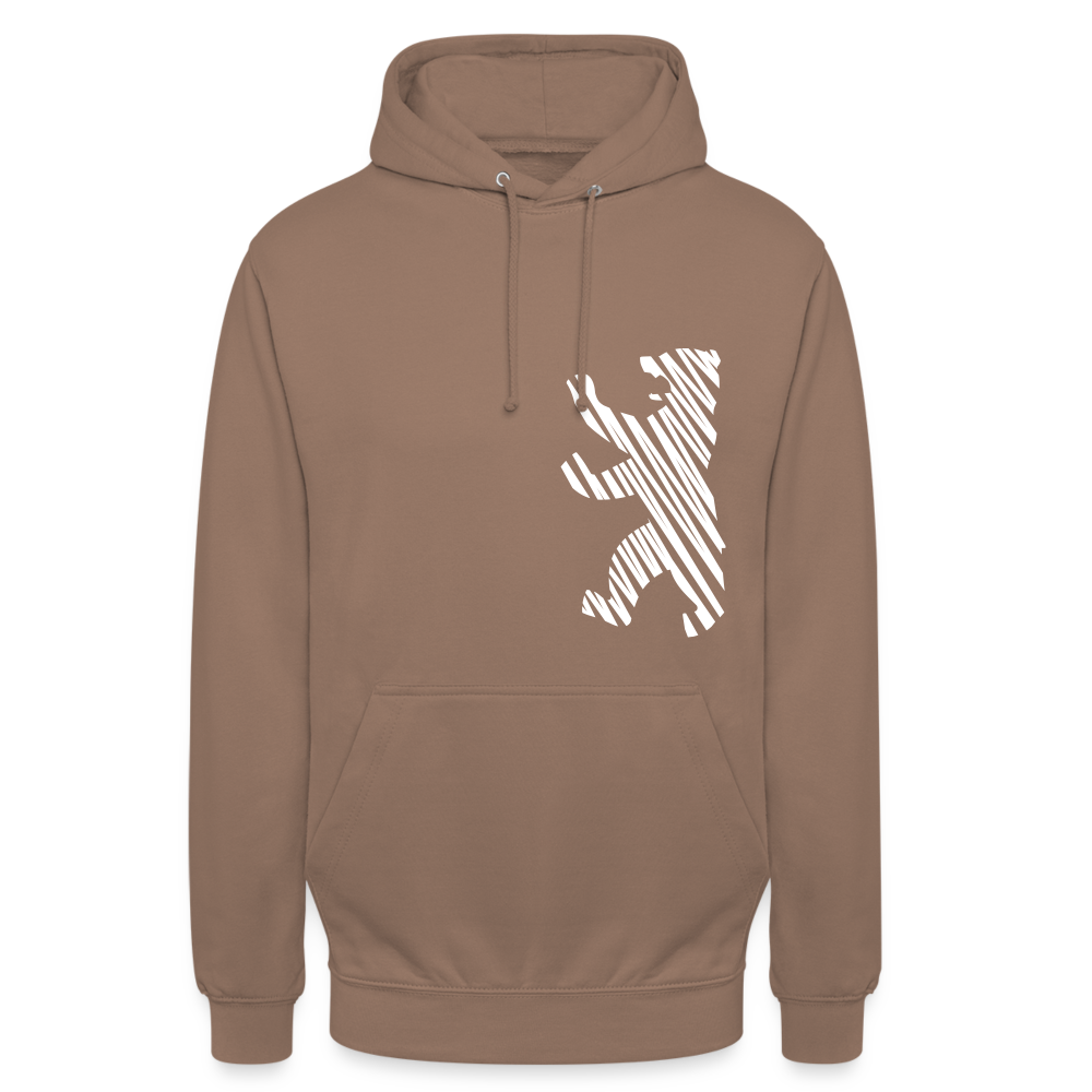 Berliner Bär im Netz - weiß - Unisex Hoodie - Mokka