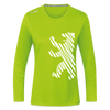 Berliner Bär im Netz - weiß - Frauen Sport Langarmshirt - Neongrün