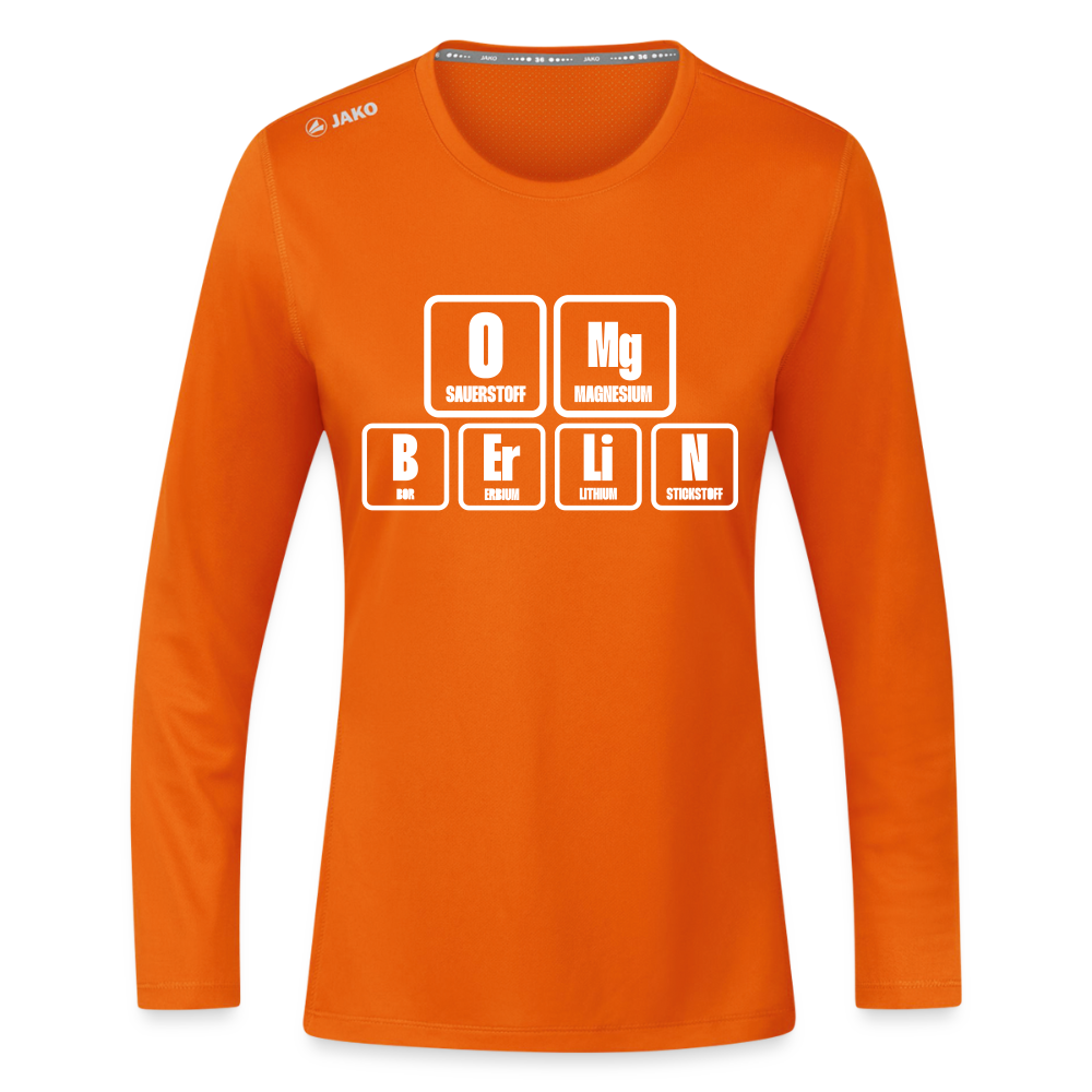 OMG Berlin - Frauen Sport Langarmshirt - Neonorange