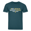 Bier einatmen, Negativität ausatmen. - Unisex Bio T-Shirt - Dunkles Petrol
