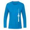 Fernsehturm Zick zack - Frauen Sport Langarmshirt - Saphirblau