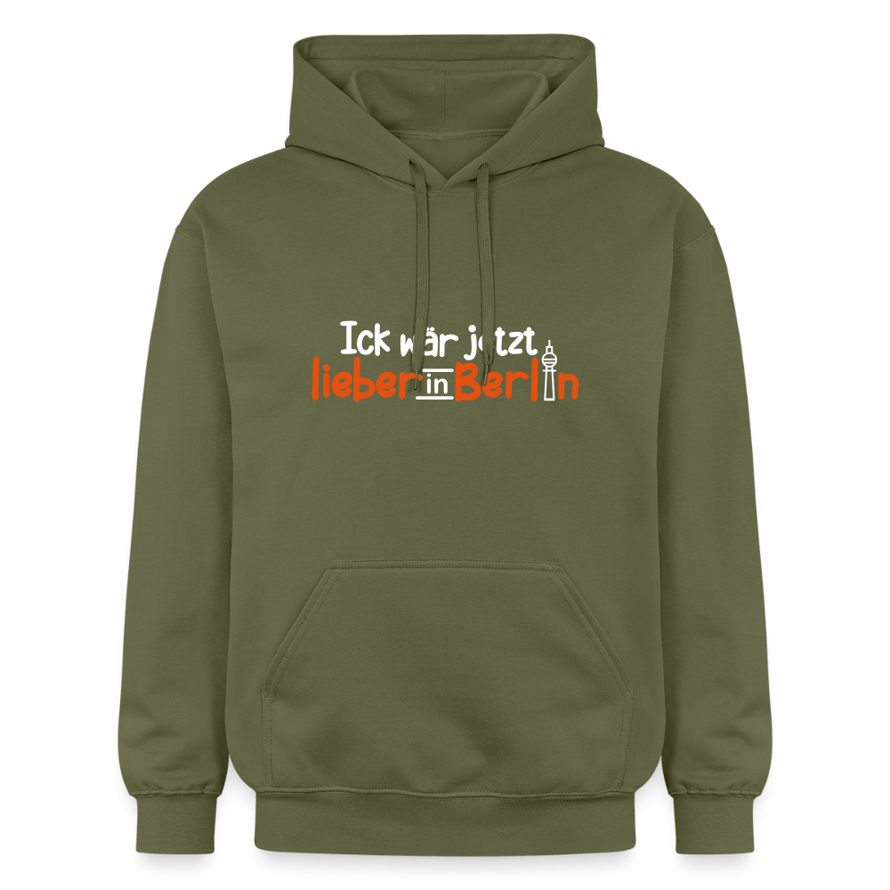 Ick wär jetzt lieber in Berlin - Hoodie - Militärgrün