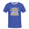 Ick bin keen Sturkopp - Männer Ringer T-Shirt - Blau/Weiß