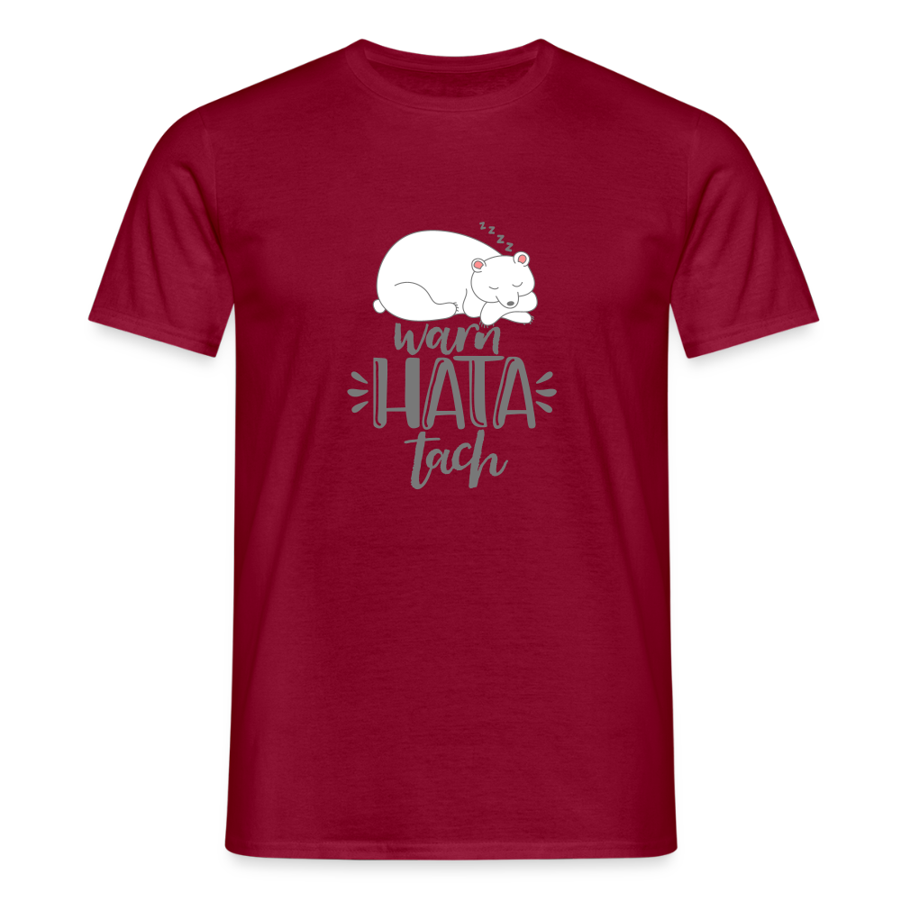 WarnHataTach - Männer Premium T-Shirt - Ziegelrot