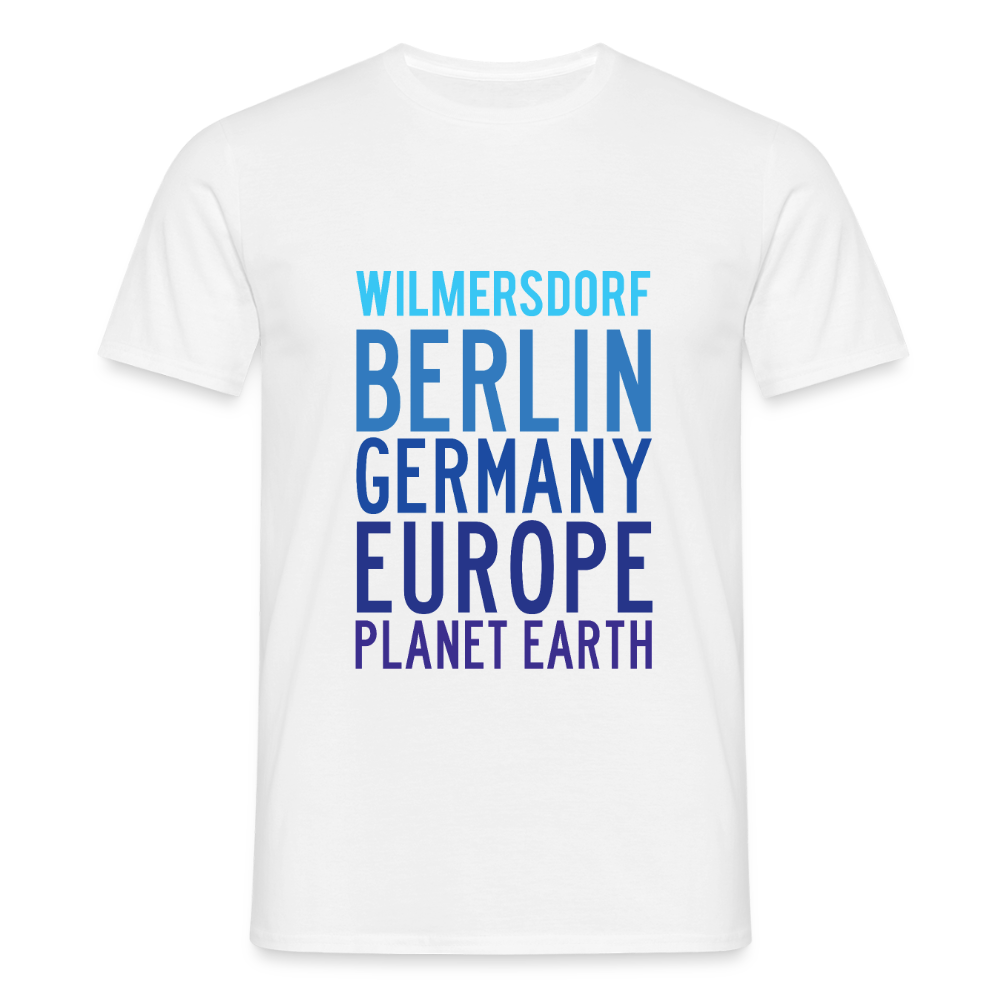 Wilmersdorf Planet Earth - Männer Premium T-Shirt - Weiß