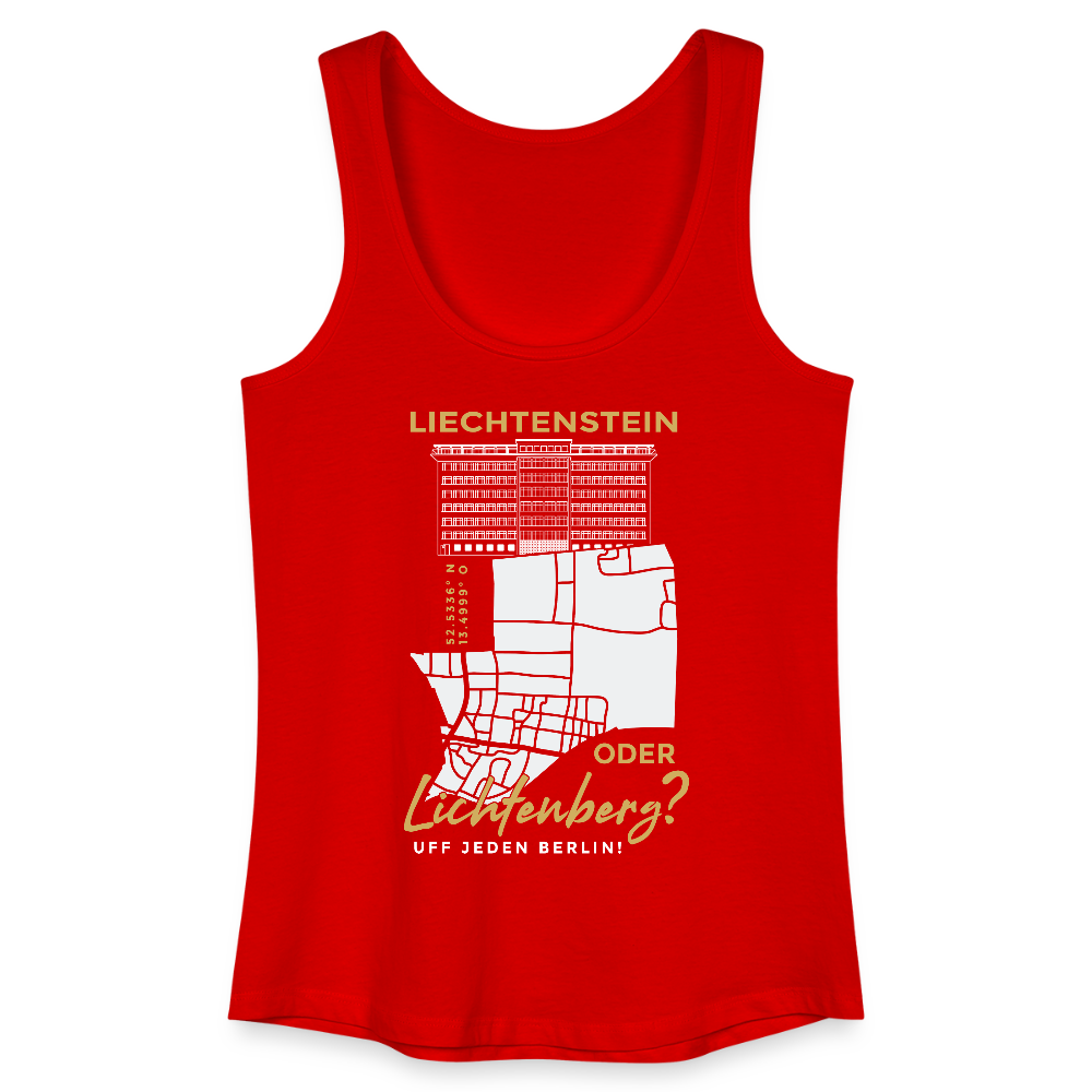 Liechtenstein oder Lichtenberg - Frauen Bio Tank Top - Rot