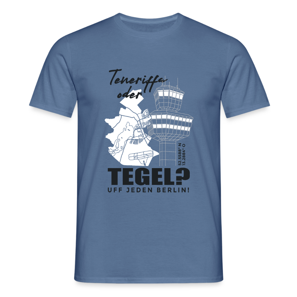 Teneriffa oder Tegel - Männer Premium T-Shirt - Taubenblau