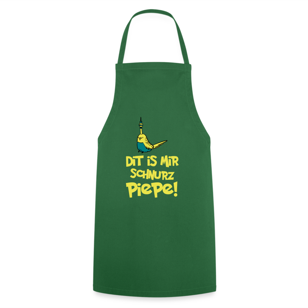Schnurz Piepe mit Piep - Kochschürze - Grün