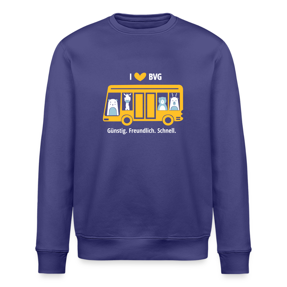 I love BVG - Unisex Bio Sweatshirt - Dämmerung