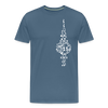 Fernsehturm der Noten - Männer Premium T-Shirt - Blaugrau