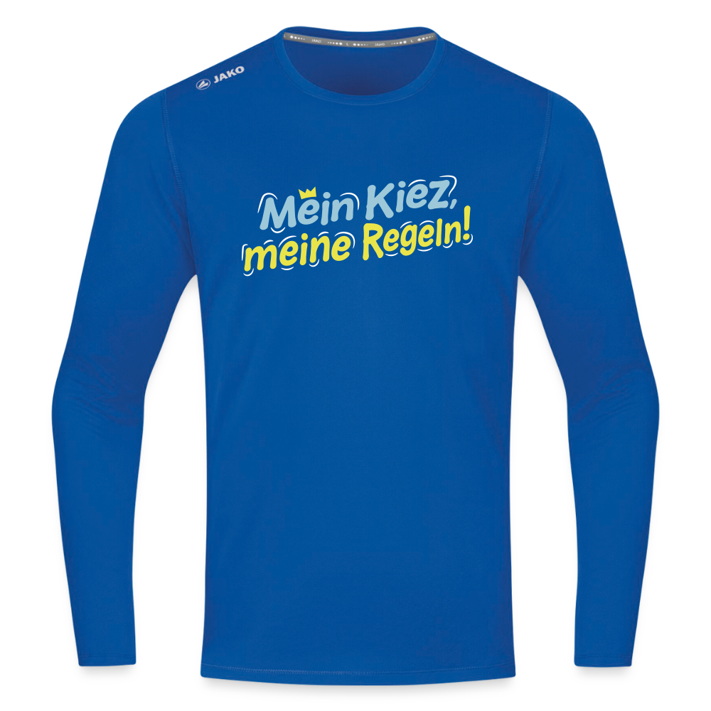Mein Kiez, meine Regeln! - Männer Sport Langamshirt - Royalblau