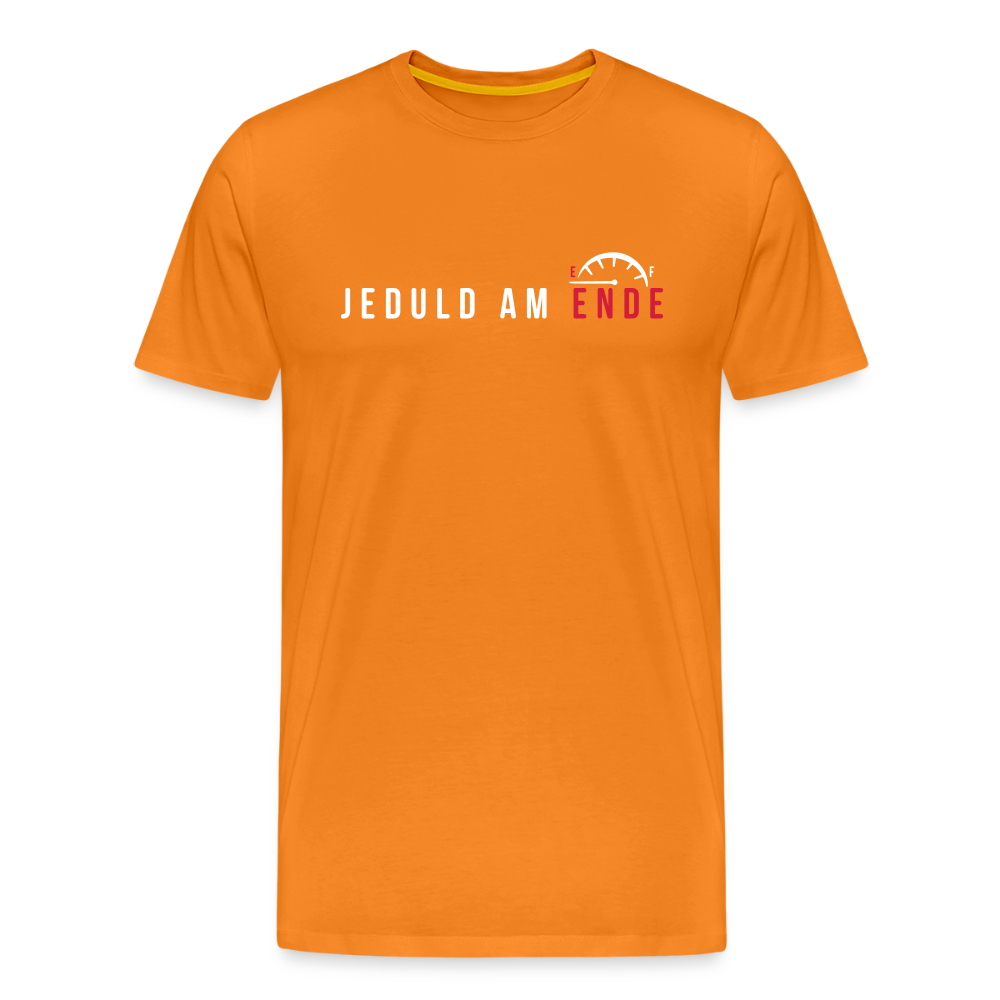Jeduld am Ende - Männer Premium T-Shirt - Orange