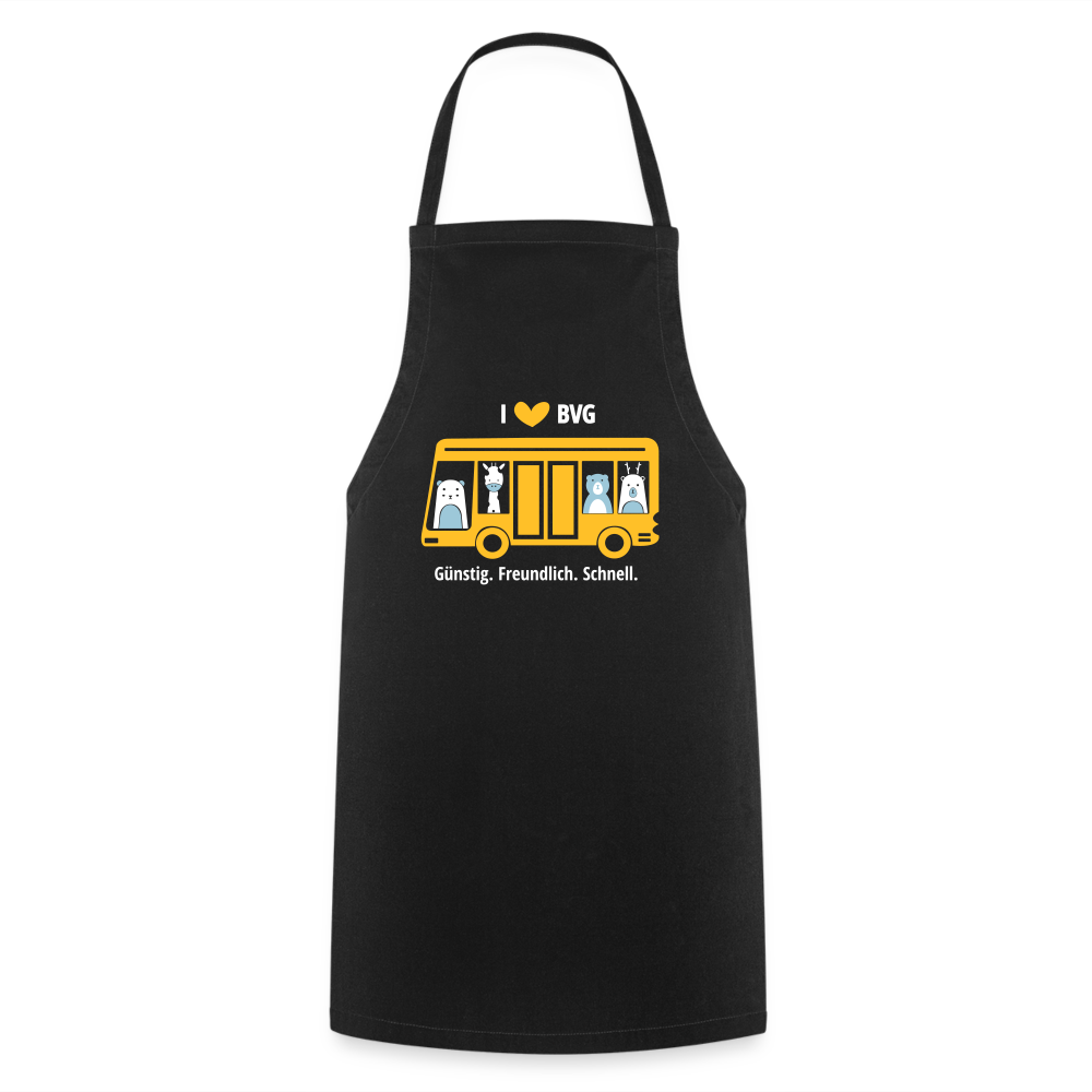 I love BVG - Kochschürze - Schwarz