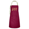 Lauben pieper - Kontrastschürze - Burgunderrot / Sandfarben