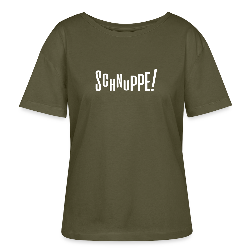 Schnuppe! - Relaxed Rundhals Frauen Bio-T-Shirt - Khaki