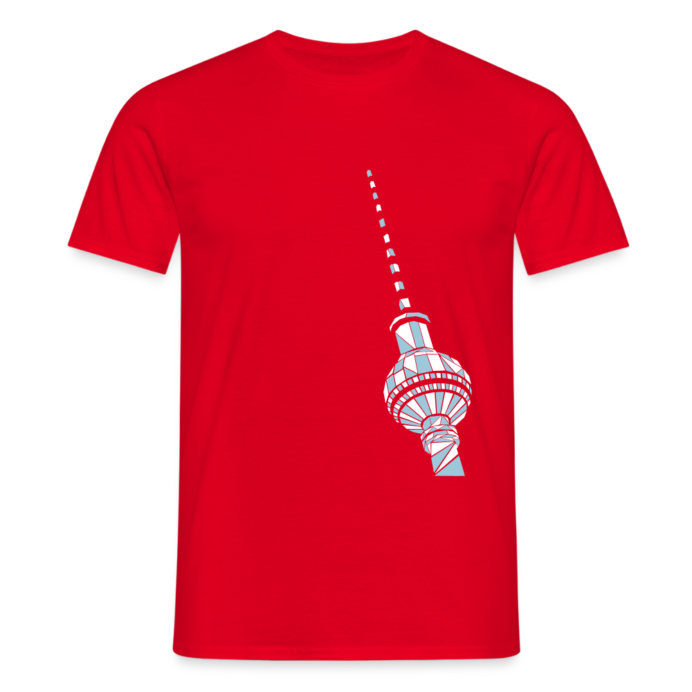 Fernsehturm Geometrie - Männer Premium T-Shirt - Rot