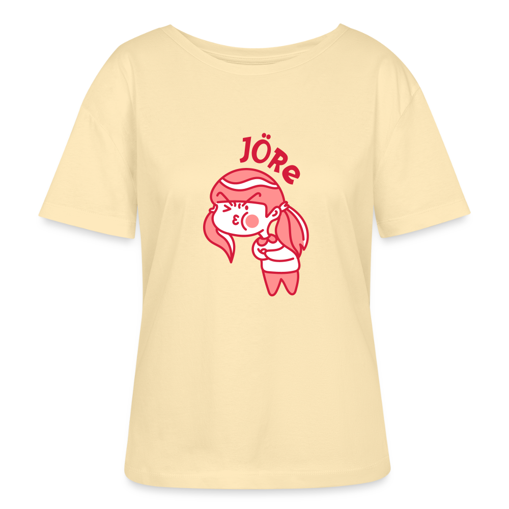 Jöre - Relaxed Rundhals Frauen Bio-T-Shirt - Creme