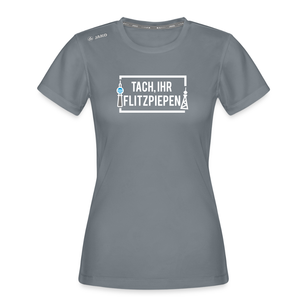 Tach ihr Flitzpiepen - Frauen Sport-Shirt - Grau