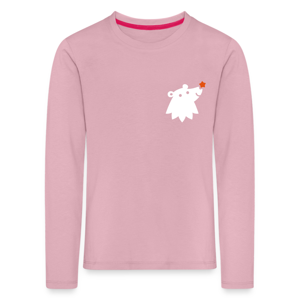 Schnauze Bär - Kinder Langarmshirt - Hellrosa