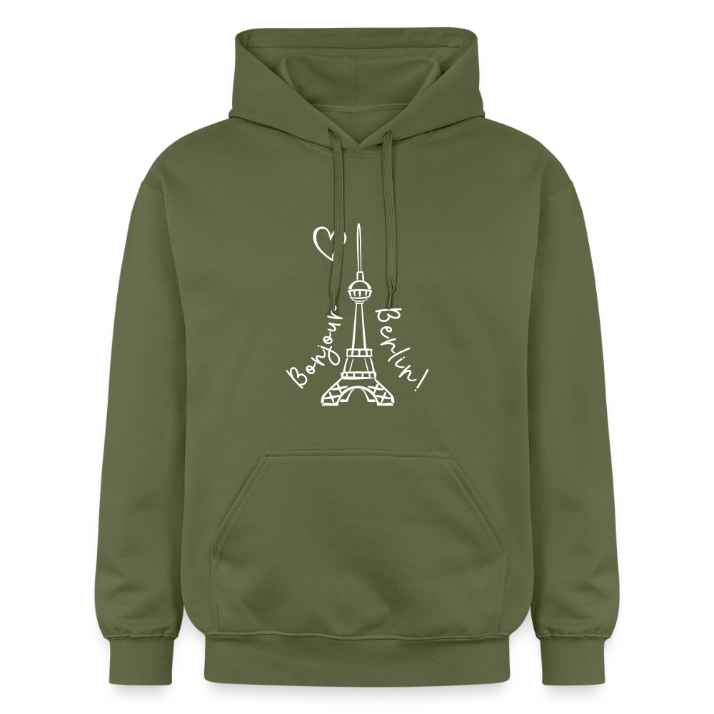 Eiffelturm in Berlin Bonjour - Hoodie - Militärgrün