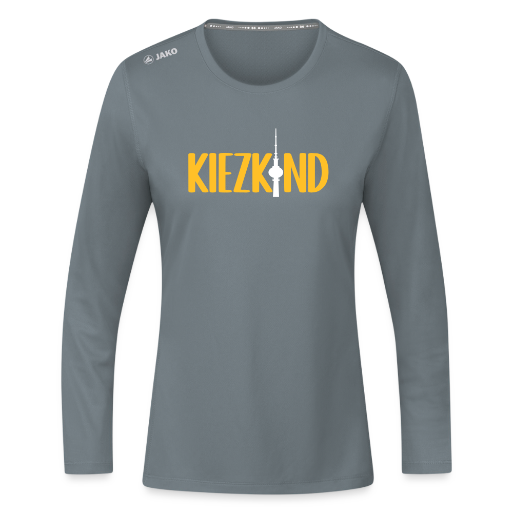 Kiezkind - Frauen Sport Langarmshirt - Grau