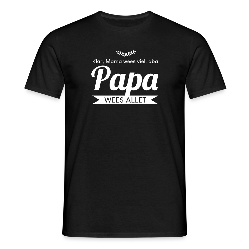 Opa wees allet - Männer Premium T-Shirt - Schwarz